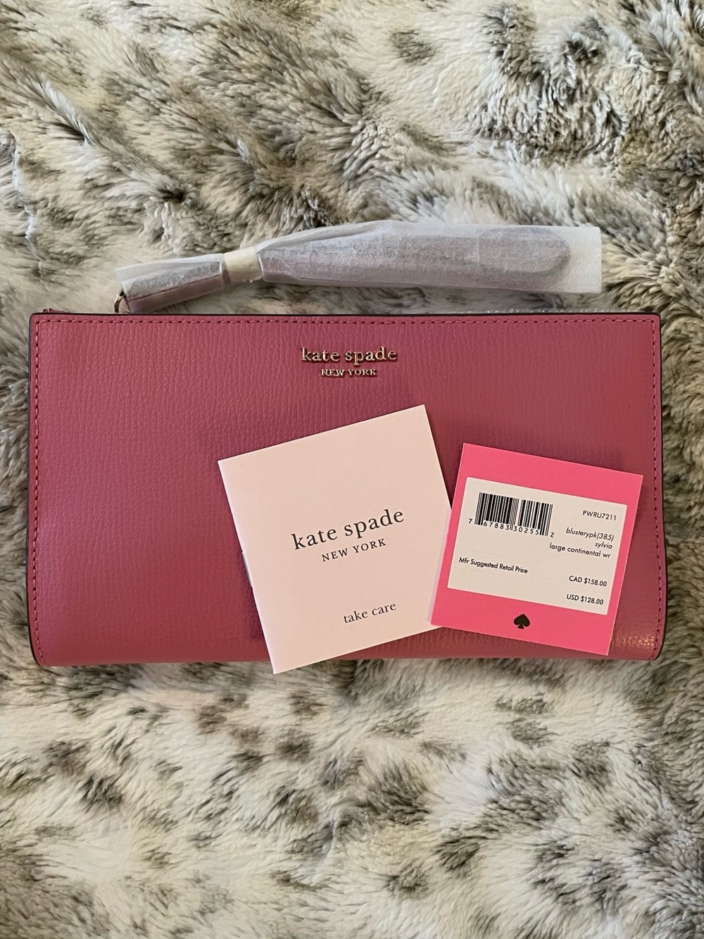 NWT!♠️Kate Spade♠️ Sylvia Large Continental Wallet/Clutch in Blustery Pink